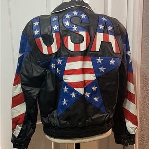 Vintage USA leather bomber jacket